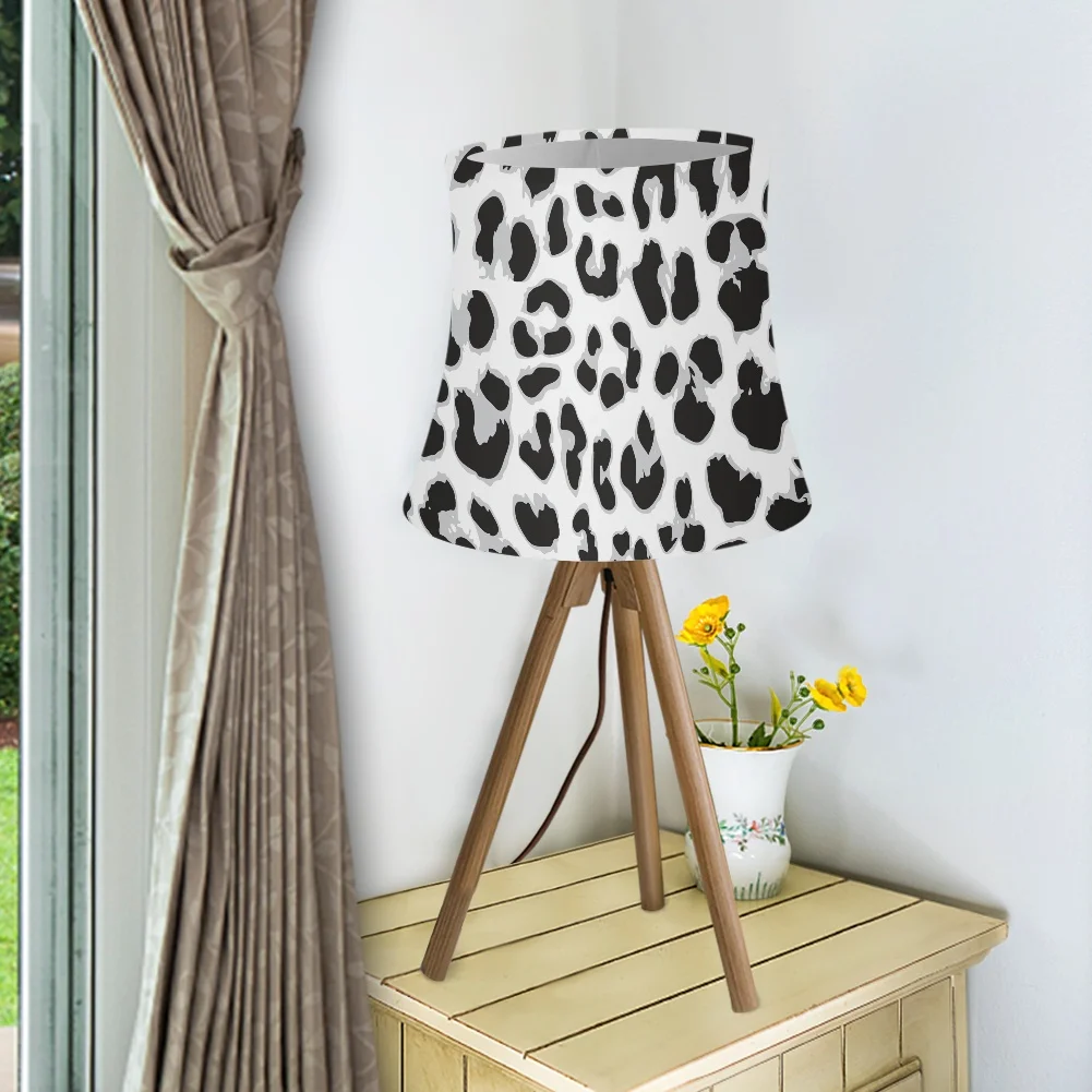 

Модный абажур в полоску зебры/в форме коровы/с леопардовым принтом для прикроватной лампы, декоративная настольная лампа в форме тюльпана