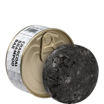 

Solid shampoo with coal (charcoal shampoo bar)