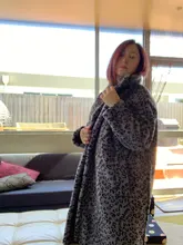 Coats Teddy Bear-Jackets Faux-Fur Leopard Female Long Women Luxury Outerwear Thick Winter