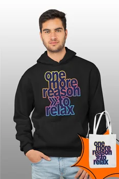 

Angemiel Wear One More Reason To Relax Black Male Hooded Sweatshirt Bags Kombin