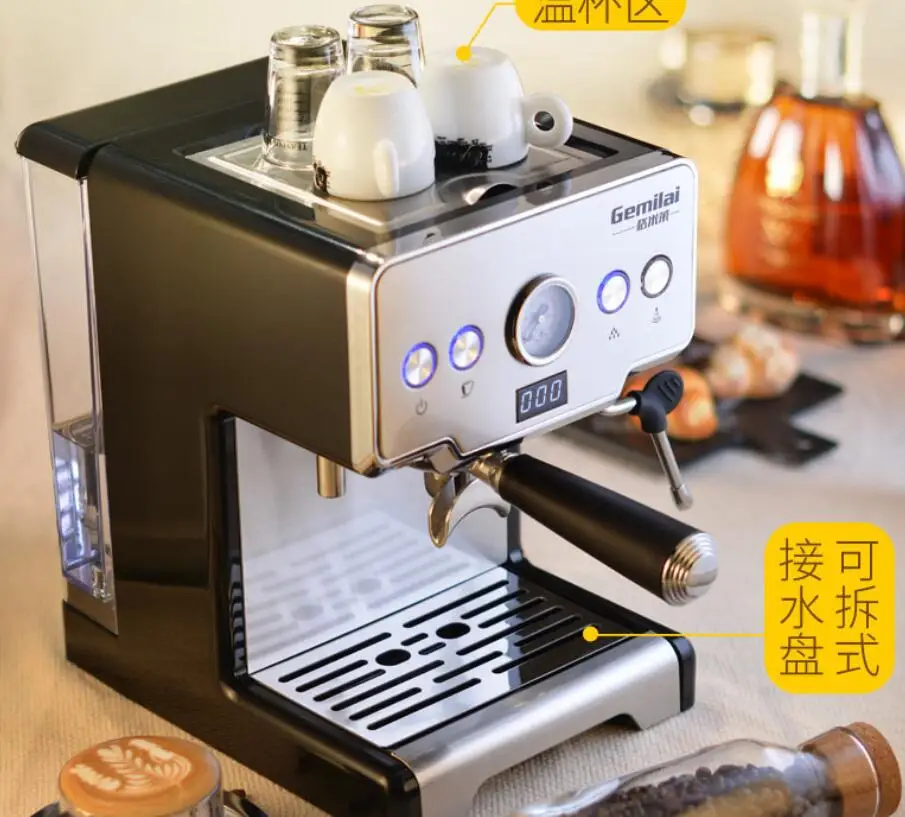 Gemilai-半自動家庭用コーヒーマシン,ステンレス鋼,イタリアン
