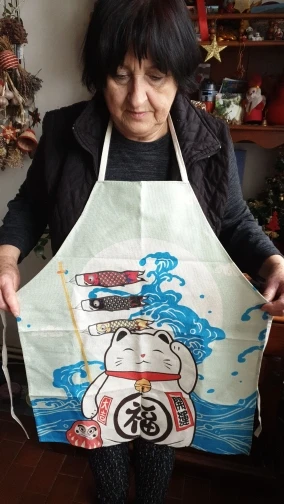 Lucky Cat Kitchen Apron photo review