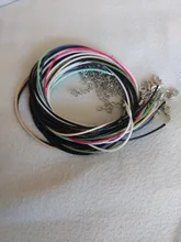 Cordón encerado de algodón, cuerda trenzada ajustable de 1,5mm y 2mm, cadena con cierre de langosta, accesorios para fabricación de joyas DIY, 10 Uds.