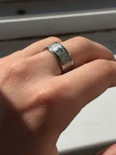 Letdiffy-anillo de acero inoxidable con letras cruzadas para hombre, sortija de oración de Biblia español, nunca se decolora, anillos con letras