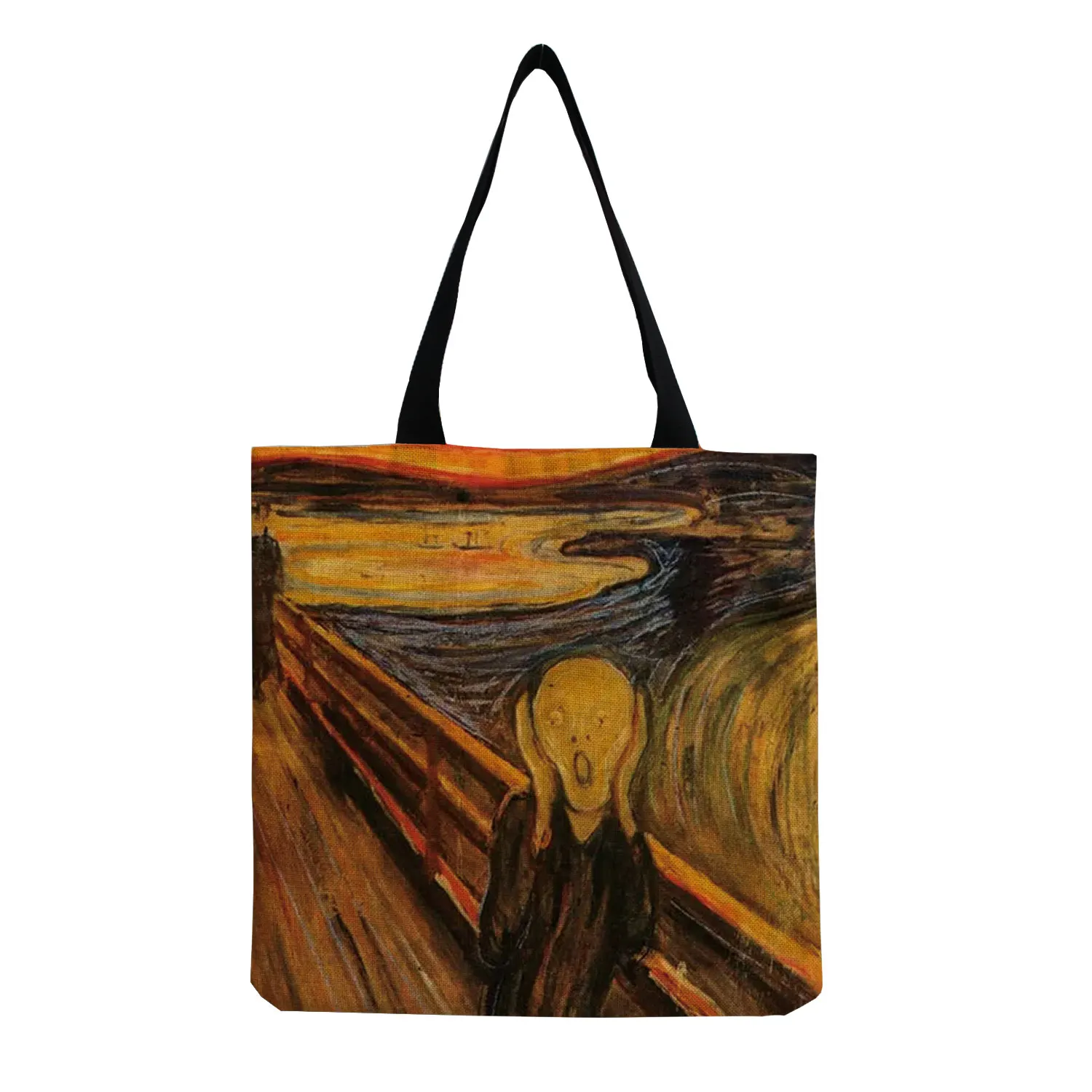 New Van Gogh Oil Painting Tote Bag Retro Art Fashion Travel Bag Women Portable Eco Shopping High Quality Foldable Handbag Ladies 