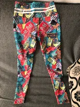 Women Leggings Running-Pants Fitness Digital Print Push-Up Workout High-Waist Stretch