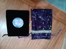 Bolsa de almacenamiento de cristal de constelación de bruja, bolsa de tarjetas de oráculo de Tarot, juego de mesa, M68D