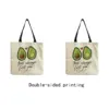 Cartoon Avocado Fashion Fruit Printed Shopping Bag Outdoor Portable Women Shoulder Bag Eco Friendly High Capacity Foldable Tote 5