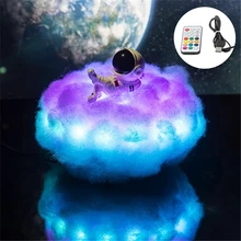 

LED Colorful Clouds Astronaut Lamp Remote Control With Rainbow Effect As a Gift to Children on Birthday and Anniversary