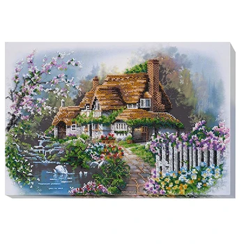 

AB-495 set for embroidery with beads 'Lake House '42*30 cm