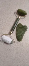 Rodillo de piedra de Jade Natural para masaje Facial, masajeador de gua sha, rascador, herramientas adelgazantes de belleza, relajación de la piel
