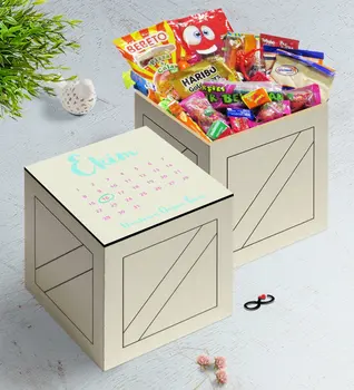 

Personalized Birthday Calendar In Wooden Box Nostalgic Lezzetler Gift Seti-1
