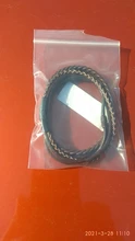 Pulsera de piel multicapas negra para hombre, pulsera trenzada Manual antideslizante, decoración para niños, C11