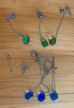 Humor de cambio de Color emoción sentimiento de Control de temperatura de la gota de agua colgante en forma de lágrima de acero inoxidable collares de cadena