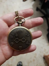 Reloj Retro de bronce estilo Harajuku, reloj de bolsillo de cuarzo, con rayos, colgante gráfico, cadena, regalo de Arte Antiguo