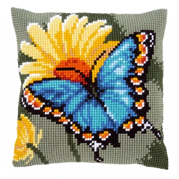

Pn-0156041 pillow vervaco 'Butterfly and yellow color' 40*40 cm