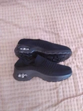 Zapatillas de tenis de malla transpirable para mujer, calzado de calcetín femenino antideslizante, para exteriores, con plataforma de fondo grueso