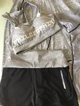 Pantalones de cintura alta + Abrigo con capucha + Camiseta + sujetador + Pantalones cortos para mujer, conjunto de 3/4/5 piezas para correr, secado rápido, ropa deportiva para gimnasio, 5XL