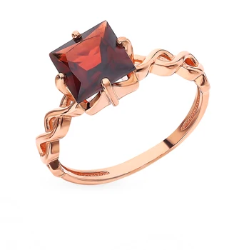 

Gold ring with Garnet sunlight