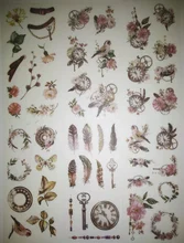 6 hojas/Pack lindo Animal acuarela serie ciervo pegatina de oso álbum Scrapbooking DIY decoración palo etiqueta regalo de papelería para niños