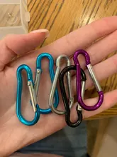 1/5/10 Uds mosquetón de escalada con botón Camping senderismo gancho al aire libre deportes de múltiples colores de aluminio hebilla de seguridad llavero