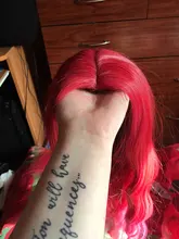 HENRY MARGU-Peluca de cabello sintético para mujer, largo ondulado, ombré, negro, rojo rosado, fiesta de Cosplay, a diario, de alta temperatura