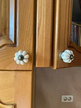 Drawer-Knobs Furniture-Handles Pumpkin Cupboard Single-Hole KAK 40mm Ceramic with Screws