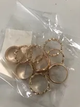 DIEZI-Conjunto de anillos para articulaciones estilo Hip Hop para mujeres y niñas, sortijas bohemias, Color dorado, Estilo Vintage