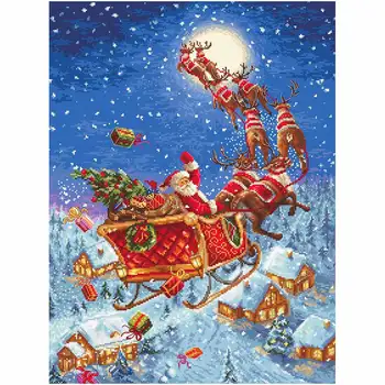 

Leti958 set for embroidery letistitch 'Nordic deer on the way! '40*30 cm