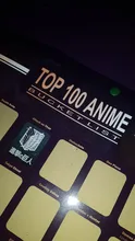 Decoración de la parte superior del hogar, póster de Anime rascador, lista de cubo de Anime, iconos artísticos prémium, gran regalo para los fanáticos del Anime, 100