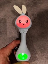 Destellos musicales para bebés, sonajero mordedor, juguetes con campanas de mano de conejo, mordedor móvil para bebés, chupete de lágrimas para bebés, juguetes educativos para edades tempranas de 0 a 12M