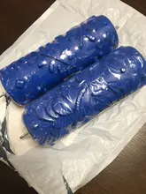 Patrón de flores en relieve de goma de 5 pulgadas, rodillo de textura decorativa de manga de rodillo de pintura artesanal para máquina de pintura de pared