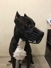 Bozal ajustable para perros de compañía, 7 tamaños, cesta de plástico resistente, diseño antimordedura, máscara bucal para perros y gatos 35, 1 Uds.