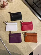 Tarjetero suave para hombre, monedero con cremallera, billetera de cuero, bolsa de cambio, EE. UU.