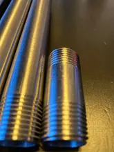 300mm Pipe-Fitting Extension-Tube 304-Stainless-Steel Connector Thread-Equal Male 50mm