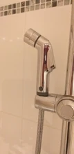 Faucet Hose Tank-Hooked-Holder Shower-Sprayer T-Adapter Bidet Toilet Bathroom Brass Easy-Install