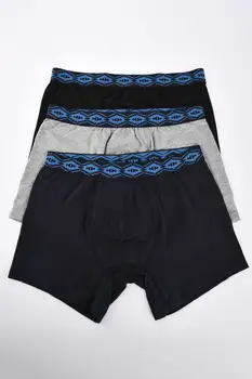 

Trendyol Male 3'lü Package Tire Printed New Boxer TMNAW20BX0040