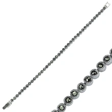 Серебряный 925 пробы Браслет из марказита