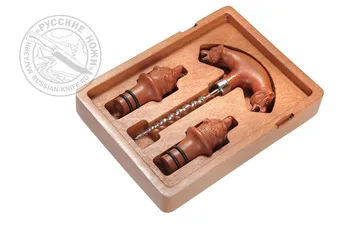 

. Gift Set for wine "Bear" (corkscrew + 2 plugs)