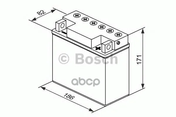 Аккумулятор Для Мототехники Bosch Moba Fp M4f 12v 18ah 210a(51814) 186x82x171mm 6.17kg Bosch арт. 0092M4F410