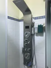 Bathroom Shower Faucet Column Temperature-Screen Black/brushed Mixer Tap Luxury 