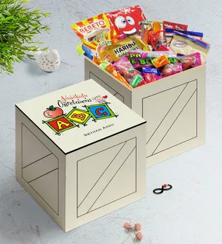 

Personalized Nursery School Teacher In Wooden Box Nostalgic Lezzetler Gift Seti-1