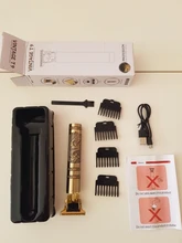 Cortadora de pelo profesional recargable por USB T9 para hombre, Afeitadora eléctrica inalámbrica de 0mm, máquina de barbero para Barba, 2021