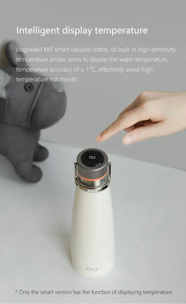 Термос Xiaomi KKF Smart Vacuum Bottle с OLED дисплеем 475мл Оранжевый|Системные аксессуары| |