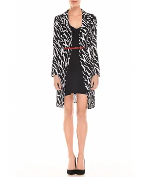 

DRESS camisero ZEBRA PRINT shirts long for woman's set Fashion 2020 for stepping out be night