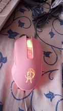 Ratón óptico retroiluminado de color rosa para ordenador, Mouse silencioso con cable, moda Sailor Moon, 2400DPI