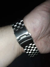 Correa de acero inoxidable para reloj de 18mm, 20mm, 22mm y 24mm para hombre y mujer, banda de Metal sólido cepillado para Gear S3, accesorios para reloj