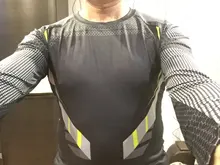 Medias de compresión para hombre, camiseta de secado rápido para correr, Camisetas estampadas con mangas largas, camisetas de entrenamiento de Fitness para gimnasio