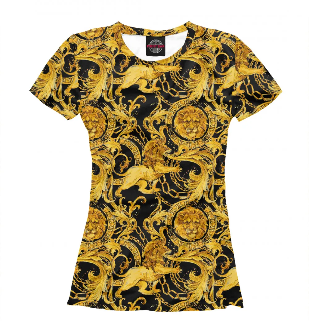 Женская футболка Versace львы | одежда