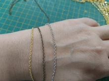 5 metros 1,5, 2,0, 2,5mm Oval cadenas para fabricación de joyería DIY suministros de pulsera de collar de cadena de resultados